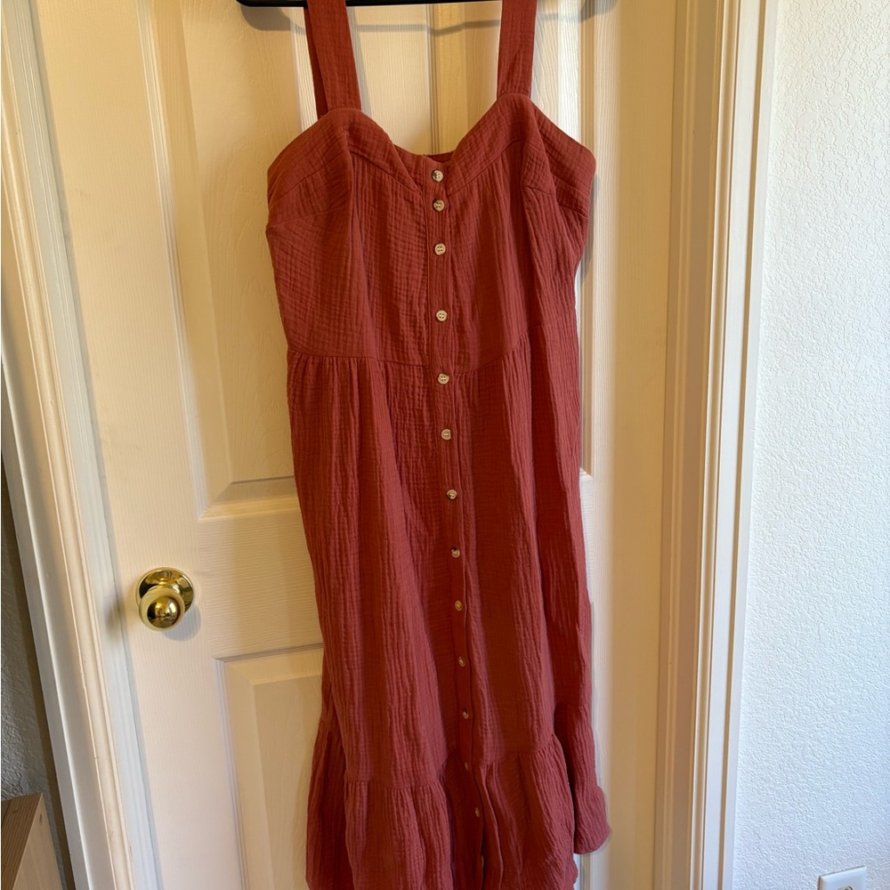 Women’s Sonoma Goods for Life Lauren Lane Button-Front Midi Flounce Dress